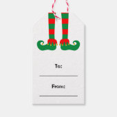 Weihnachtselfen zu und von Geschenketiketten mit K Geschenkanhänger (Vorderseite)