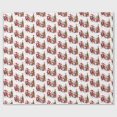 Weihnachtselfengeflecht Geschenkpapier (Flach)