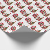 Weihnachtselfengeflecht Geschenkpapier (Ecke)