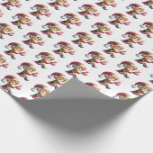 Weihnachtselfengeflecht Geschenkpapier (Ecke)