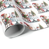 Weihnachtselfenmärchen Geschenkpapier (Rolleneckpunkt)