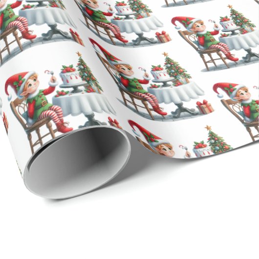 Weihnachtselfenmärchen Geschenkpapier (Rolleneckpunkt)