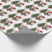 Weihnachtselfenmuster Geschenkpapier (Ecke)