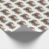 Weihnachtselfenmuster Geschenkpapier (Ecke)