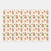 Weihnachtselfenmuster Geschenkpapier Set (Vorderseite 3)