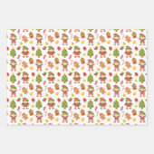 Weihnachtselfenmuster Geschenkpapier Set (Vorderseite 2)