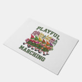 Weihnachtselfparade Fußmatte (Schrägansicht)