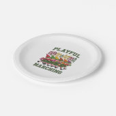 Weihnachtselfparade Pappteller (Schrägansicht)