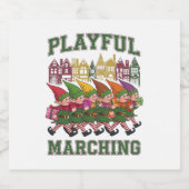 Weihnachtselfparade Schaumweinetikett (Einzelnes Label)