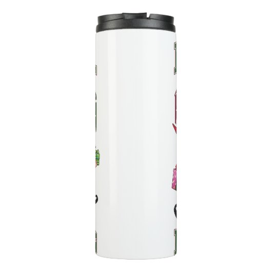 Weihnachtselfparade Thermosbecher (Rückseite)