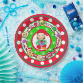 Weihnachtselfs Whimsical Candy Polka Dot Pappteller (Party)