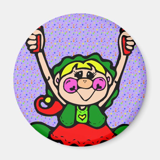 Weihnachtselve Magnet (Vorne)