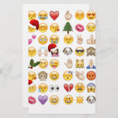 Weihnachtsemojis Briefpapier (Vorne/Hinten)