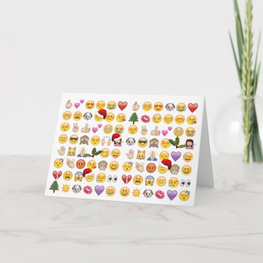 Weihnachtsemojis Feiertagskarte (Vorderseite)