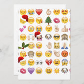 Weihnachtsemojis Feiertagskarte (Vorne/Hinten)