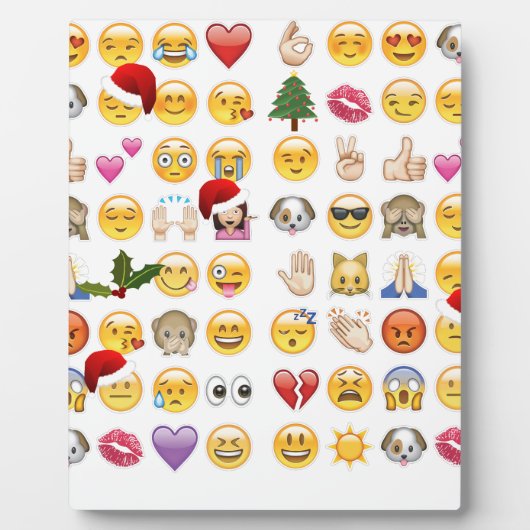 Weihnachtsemojis Fotoplatte (Vorderseite)