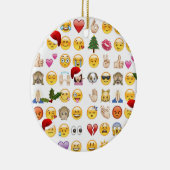 Weihnachtsemojis Keramik Ornament (Rechts)