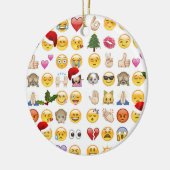 Weihnachtsemojis Keramik Ornament (Links)