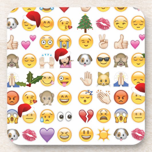 Weihnachtsemojis Untersetzer (Vorderseite)