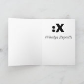 Weihnachtsemoticon-Kuss-Karte Feiertagskarte (Innenseite)