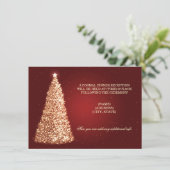 Weihnachtsempfang Gold Red Begleitkarte (Stehend Vorderseite)