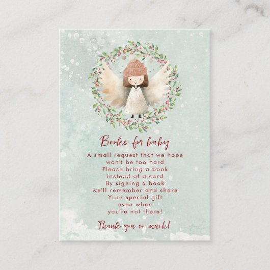 Weihnachtsenbücher für Babyanfrage Begleitkarte (Vorderseite)