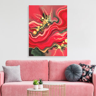 Weihnachtsenergie-Blüten-Abstraktfrequenz-Wrapped Leinwanddruck