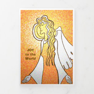 Weihnachtsengel-Ankündigung Dreifach Gefaltete Urlaubskarte