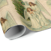 Weihnachtsengel Antik Viktorianisches Pergament Ba Geschenkpapier (Rolleneckpunkt)