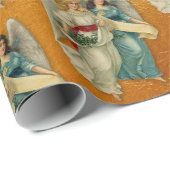 Weihnachtsengel - Antiker viktorianischer reicher  Geschenkpapier (Rolleneckpunkt)