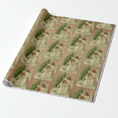 Weihnachtsengel Antikes viktorianisches Pergament Geschenkpapier (Ungerollt)