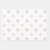 Weihnachtsengel auf rot, blau und weiß geschenkpapier set (Vorderseite 2)