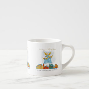 Weihnachtsengel bringen Freude und frohe Botschaft Espressotasse