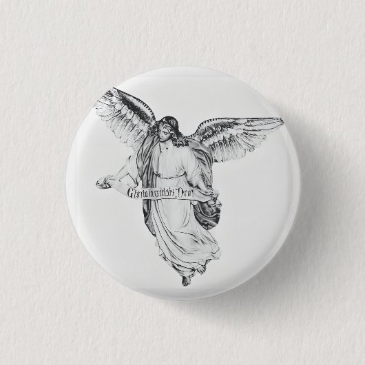 Weihnachtsengel Button (Vorderseite)