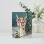 "Weihnachtsengel " Feiertagspostkarte (Stehend Vorderseite)