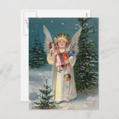 "Weihnachtsengel " Feiertagspostkarte (Vorne/Hinten)