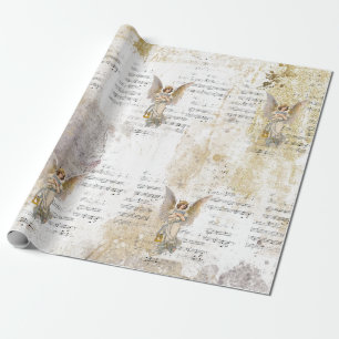 Weihnachtsengel Flügel Musik Gold Decoupage Idee T Geschenkpapier