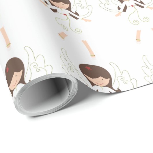 Weihnachtsengel Geschenkpapier (Rolleneckpunkt)