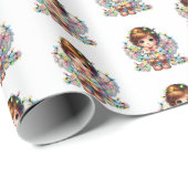Weihnachtsengel Geschenkpapier (Rolleneckpunkt)