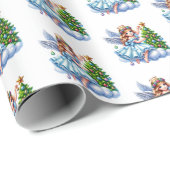 Weihnachtsengel Geschenkpapier (Rolleneckpunkt)