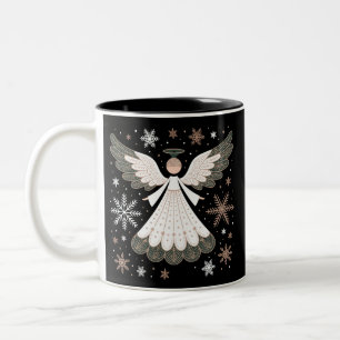 Weihnachtsengel Glitter Christlich Xmas Religiös Zweifarbige Tasse