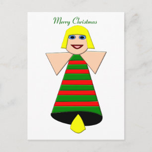Weihnachtsengel-Glocken-Postkarte nach Maß Feiertagspostkarte