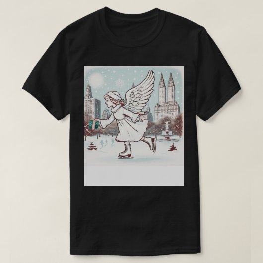 Weihnachtsengel im NYC T-Shirt (Design vorne)