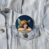 Weihnachtsengel im Vintage-Stil Button (Beispiel)