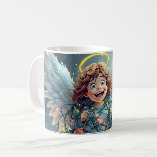 Weihnachtsengel kaffeetasse (Vorderseite Links)