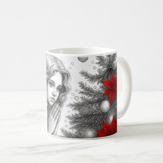 Weihnachtsengel  kaffeetasse (VorderseiteRechts)