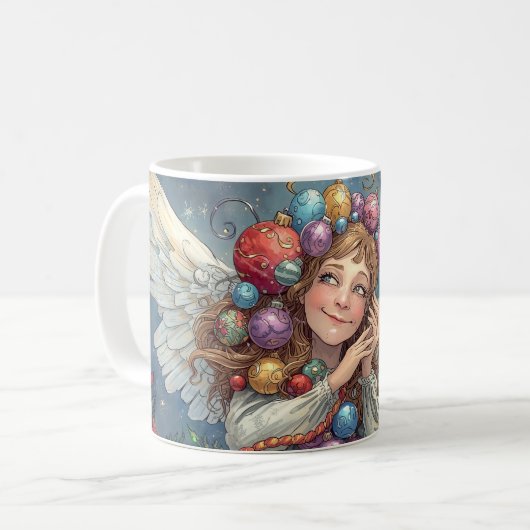 Weihnachtsengel kaffeetasse (Vorderseite Links)