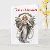 Weihnachtsengel Karte (Gelbe Blume)