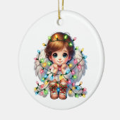 Weihnachtsengel Keramik Ornament (Links)
