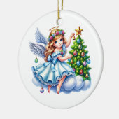 Weihnachtsengel Keramik Ornament (Links)